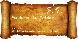 Pandureszku Izidor névjegykártya